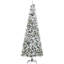 Arbre de Noël artificiel enneigé 9 pi avec branches de pin réalistes, pommes de pin, baies rouges, ouverture automatique, vert