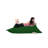100% Original Waterproof Garden Bean Bag Chair, Solid Green, 39.4 x 39.4 x 7.9 inches | Filled with Bead Styrofoam, Hidden Double Zipper System | Perfect for Modern Outdoor Entertainment & Relaxation-318328618