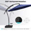 Parasol en porte-à-faux de patio 11 pi avec base lestée Xoie-122904089