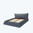 Upholstered Platform Bed with Special Shaped Velvet Headboard, Metal & Solid Wood Frame-111780039-115235060