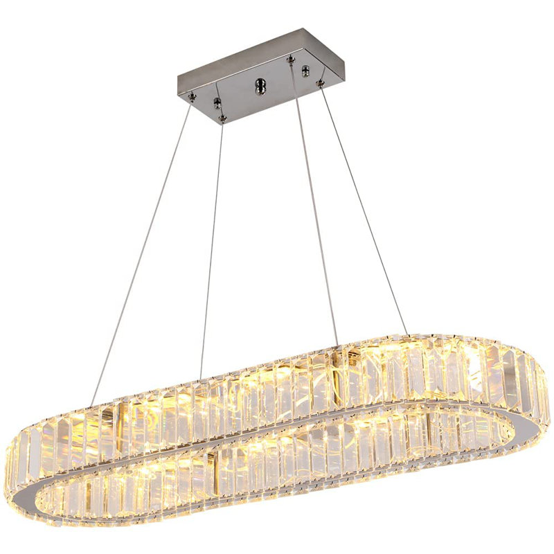 Kirt 1 - Light Crystal LED Chandelier, 3500