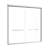 60" W X 57" H Soft-Close Double Sliding Shower Door With Finish, 1/4" Thick Tempered Glass, Dual Stainless Steel Handles, , Reversible For Space - Saving Bathroom Designs, Leakproof Design Magnetic