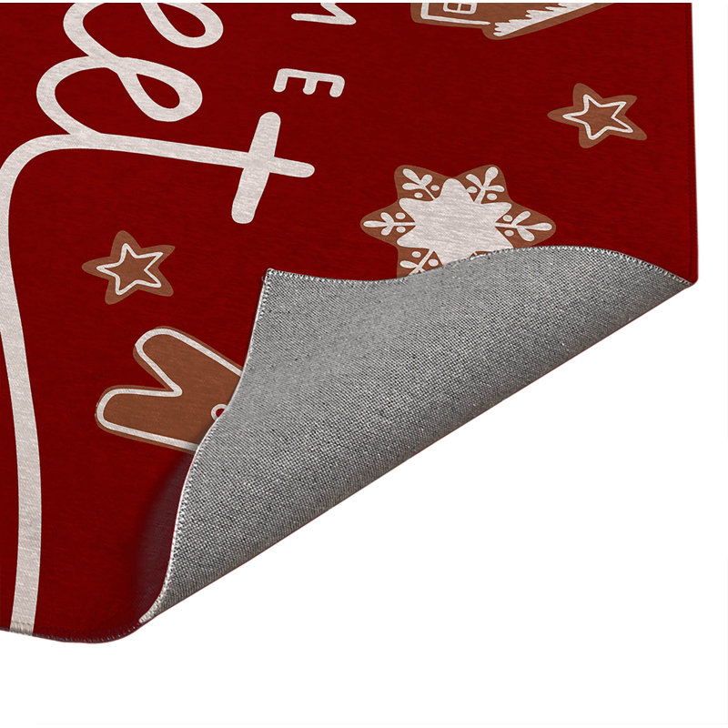 Paillasson Gingerbread, Rouge, L 60 po x L 84 po