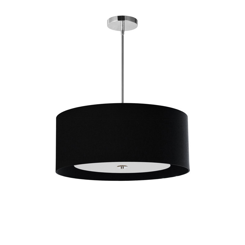 Innsbrook 4 - Light Dimmable Drum Chandelier, Black, 10" H x 22" D x 22" W