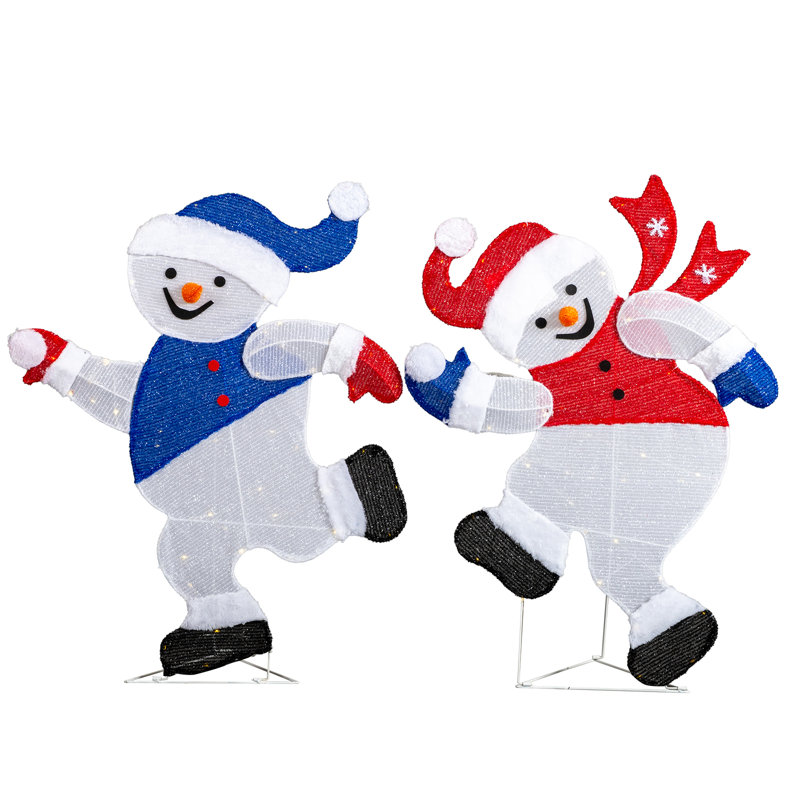 Décoration de Noël bonhomme de neige 2PCS 3FT