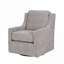 Fauteuil pivotant d'appoint de salon avec cadre en bois massif gris froid et rotation à 360 degrés-1913240806
