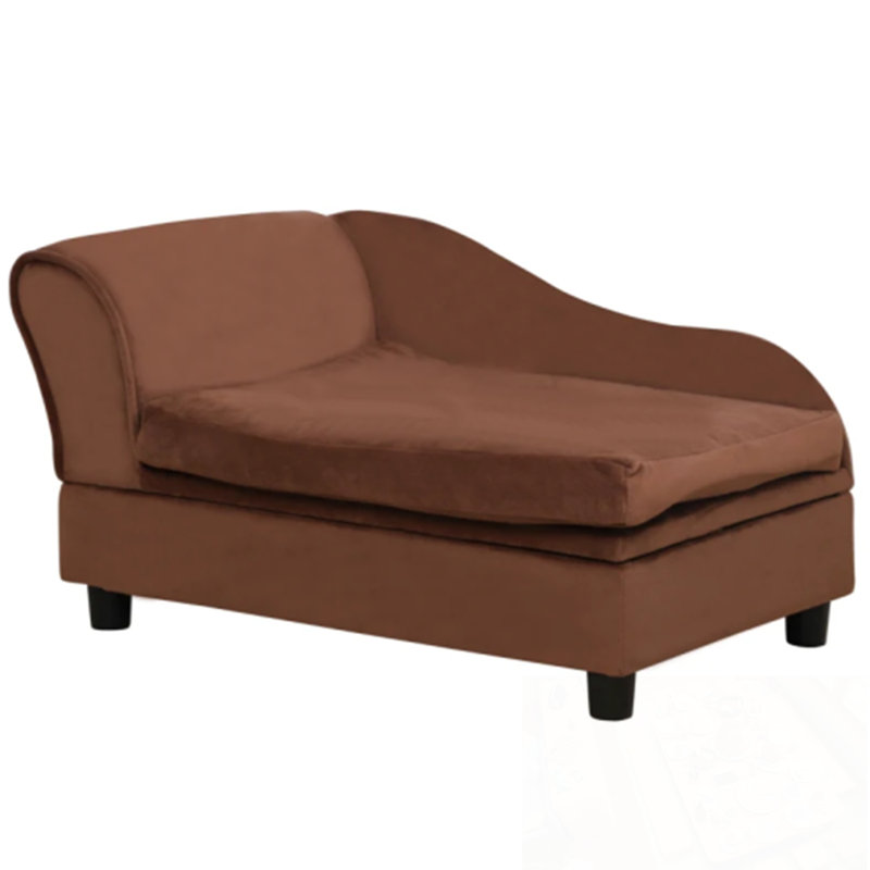 Dog Bed With Flip Top Storage, Brown