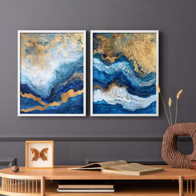 ABSTRACT Series CDX-Premium, reproduction encadrée - prête à être accrochée - aucun clou requis - aucun clou requis