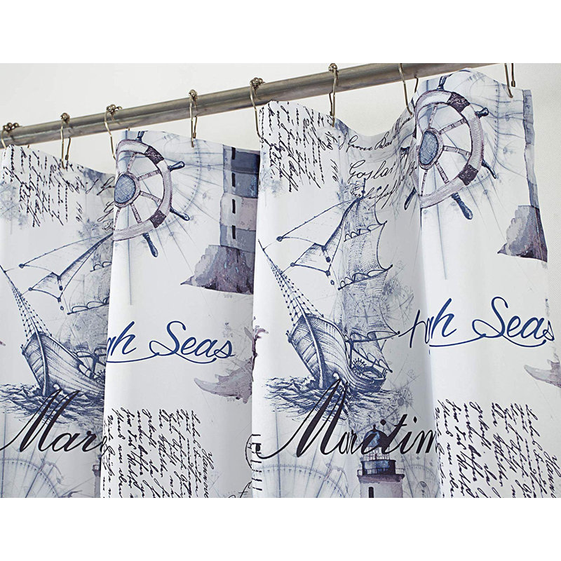 Rideau de douche simple maritime classic Lederman