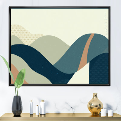 «Abstract Geometric Landscape With Hills», reproduction sur toile flottante