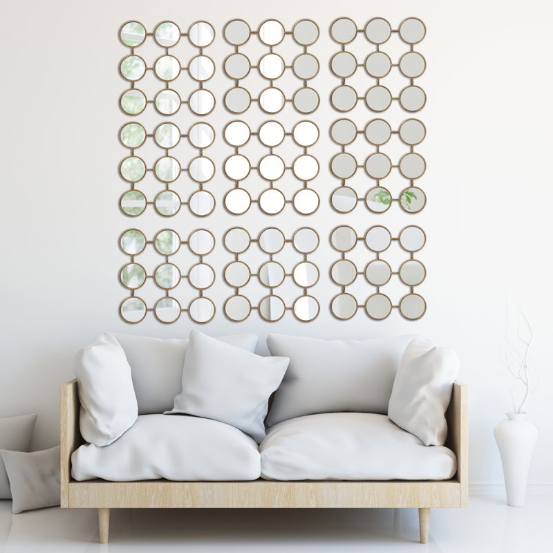 Mini miroir mural, Doré