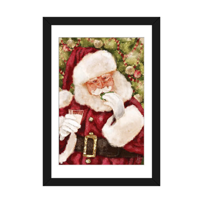 Cookies With Santa - Wall Art Print - Framed Fine Art Paper