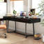 Bureau d'ordinateur moderne noir 70,87 "
