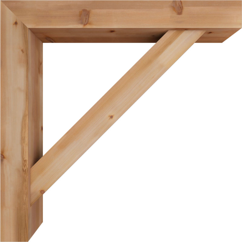 Support de bloc traditionnel avec entretoise décalée, 48 X 48, Cèdre rouge occidental de l 7 1/2 po (lisse)