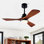 Hot vente ventilateurs de plafond de 42 pouces avec lumières et télécommande, ventilateur de plafond extérieur pour patio avec lumière 3 pales ventilateur de plafond moderne, moteur à courant continu réversible silencieux, ventilateur de bois pour la ferme