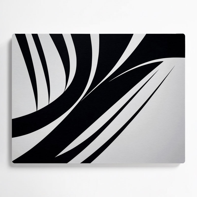 Minimalisme 80, art mural gris en métal, H 20 po x l 24 po