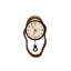 Horloges murales brunes beiges en acrylique-1341461968