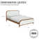 Structure de lit tapissier Lorrell