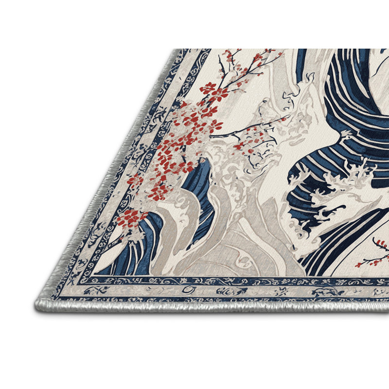 Moonlit Bloom Rug, Rectangle 2' x 3'