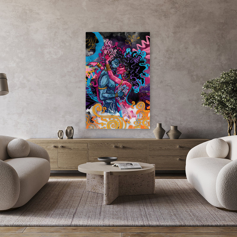 Paix - Art contemporain afro-américain, H 48 po x l 32 po