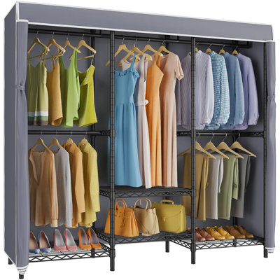 V-Series 70.1'' Metal Clothing Rack