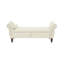 Ce banc repose-pieds rectangulaire en velours de 63,38 po est doté de pieds en bois massif avec boucle en cristal et d'un coussin-2013902773