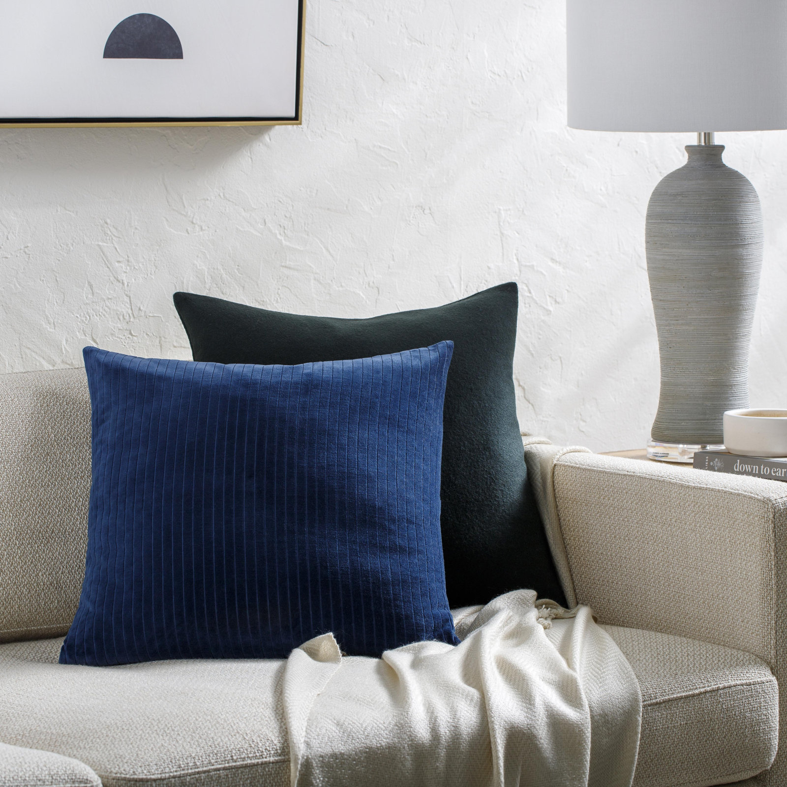 22" x 22" Cotton Pillow Cover, 20" x 20", Polyester/Polyfill, Camel