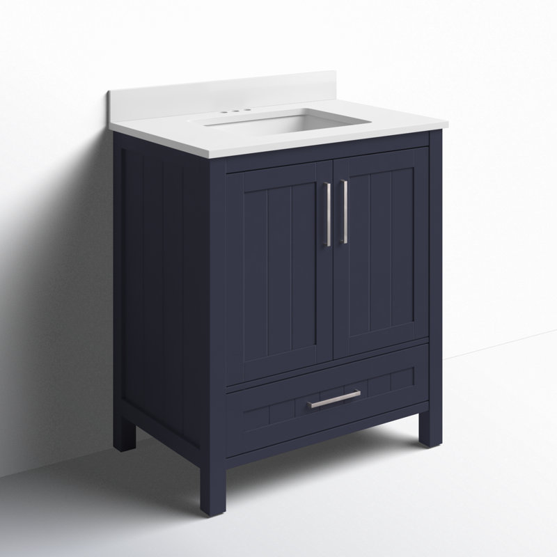 OVE Decors Kansas 30" Single Bathroom Vanity, Midnight Blue