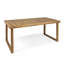 Table de salle à manger d'extérieur en bois d'acacia de 69 po, finition sablée naturelle
