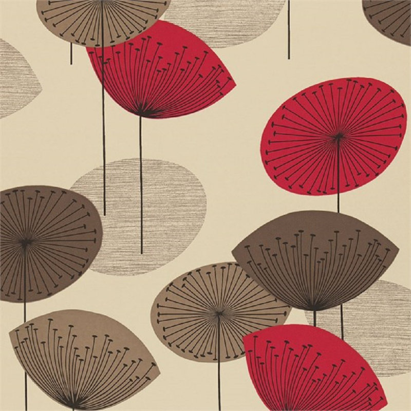 Dandelion Clocks Wallpaper, Red
