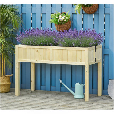 Jardinière surélevée avec jardin