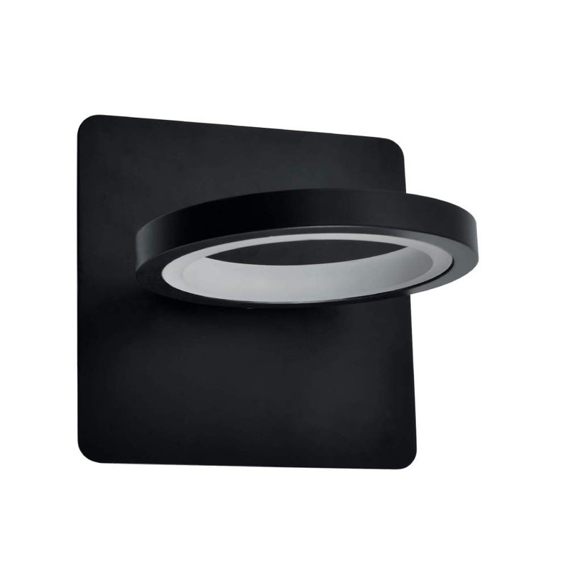 Applique murale 1 lumière DEL, Noir mat