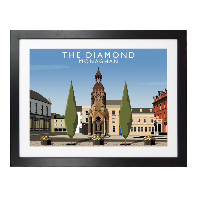 The Diamond Monaghan by Richard O'Neil - Print, Black Wood Frame, 44 cm H x 54 cm W x 2.2 cm D