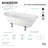 Kingston Brass Aqua Eden 67-Inch Cast Iron Oval Double Slipper Clawfoot Tub (7-Inch Faucet Drillings)-11173850