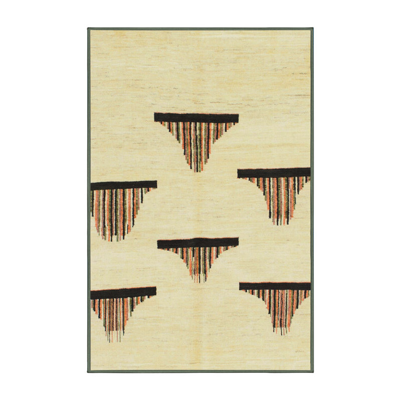 Tapis décoratif multicolore à motif abstrait, Rectangle 8 pi x 10 pi