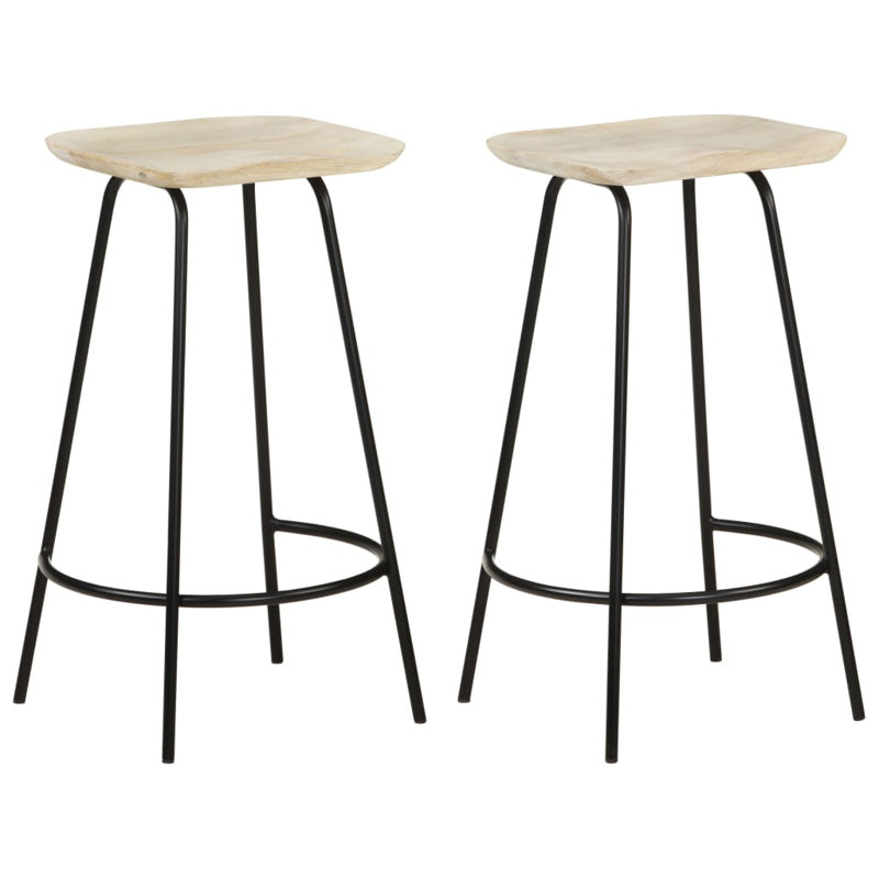 Kandra Counter Stool with Metal Frame, Black
