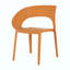 Chaise d'appoint simple en polypropylène - conception monobloc pour l'intérieur et l'extérieur, convient aux salons, salles à manger, jardins, terrasses et autres (ensemble de 4)-765962912