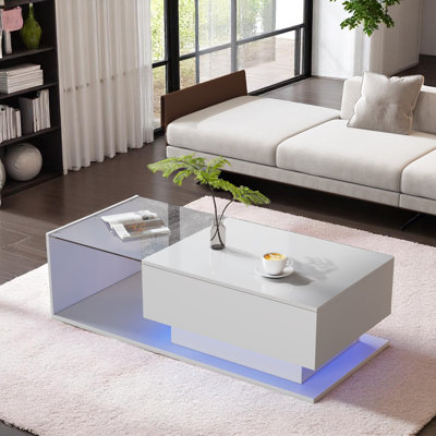 Omer Pedestal Coffee Table with Storage