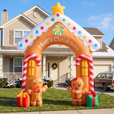 10 FT Giant Gingerbread House Archway Inflatable