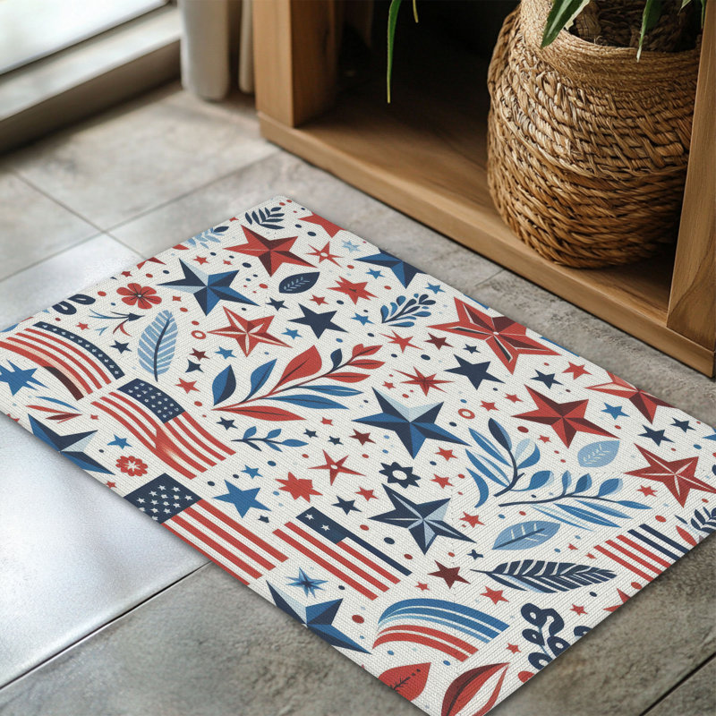 Tapis tressé Starry Flag, Rectangulaire 3 pi x 5 pi