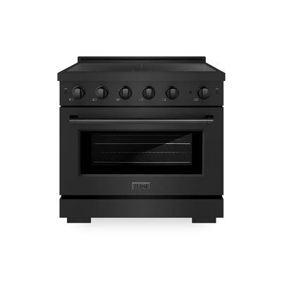 ZLINE Autograph 36 in. Paramount Induction Range with 5 Element Cooktop & Champagne Bronze Accents