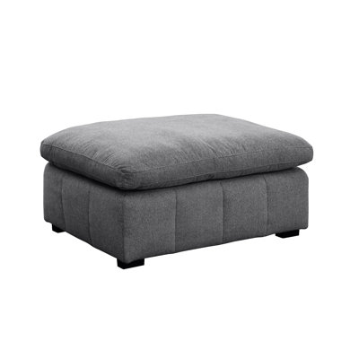 Upholstered Chenille Oversized Ottoman Module by Ebern Designs