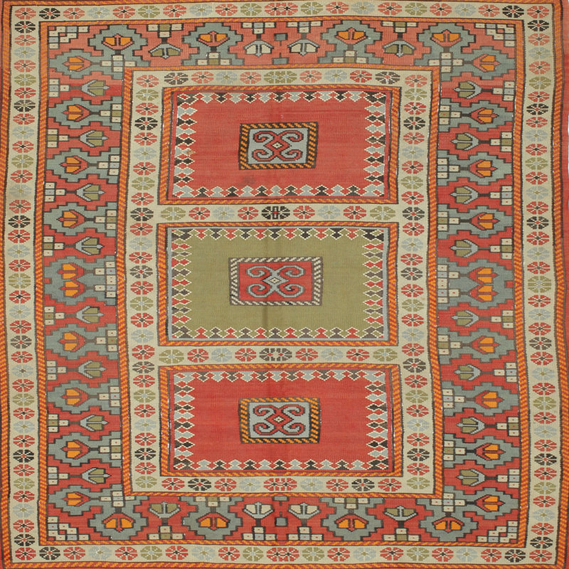 Southwestern Indoor Rug, Square 6'