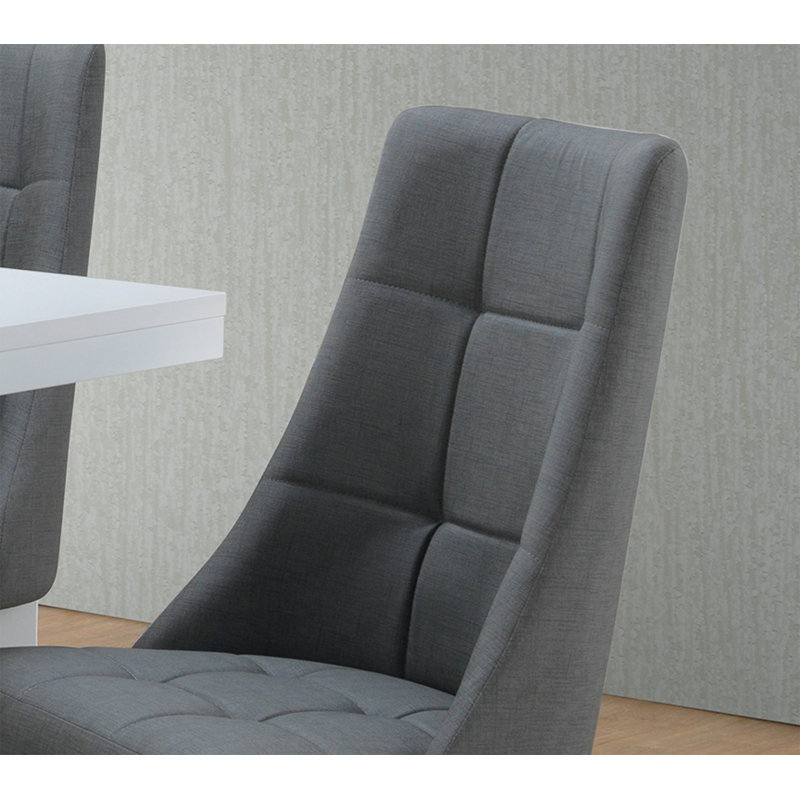 Ensemble de 2 chaises d'appoint Jabali Upholstery Kitchen, Gris