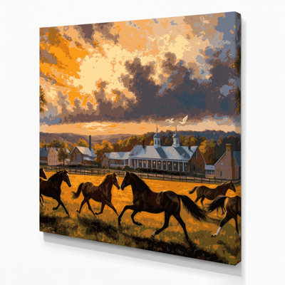 USA State Kentucky Brown Canvas Wall Art