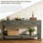 Farmhouse Entryway Table With 3 Drawers, Bottom Shelf & Iron Handles-914174749