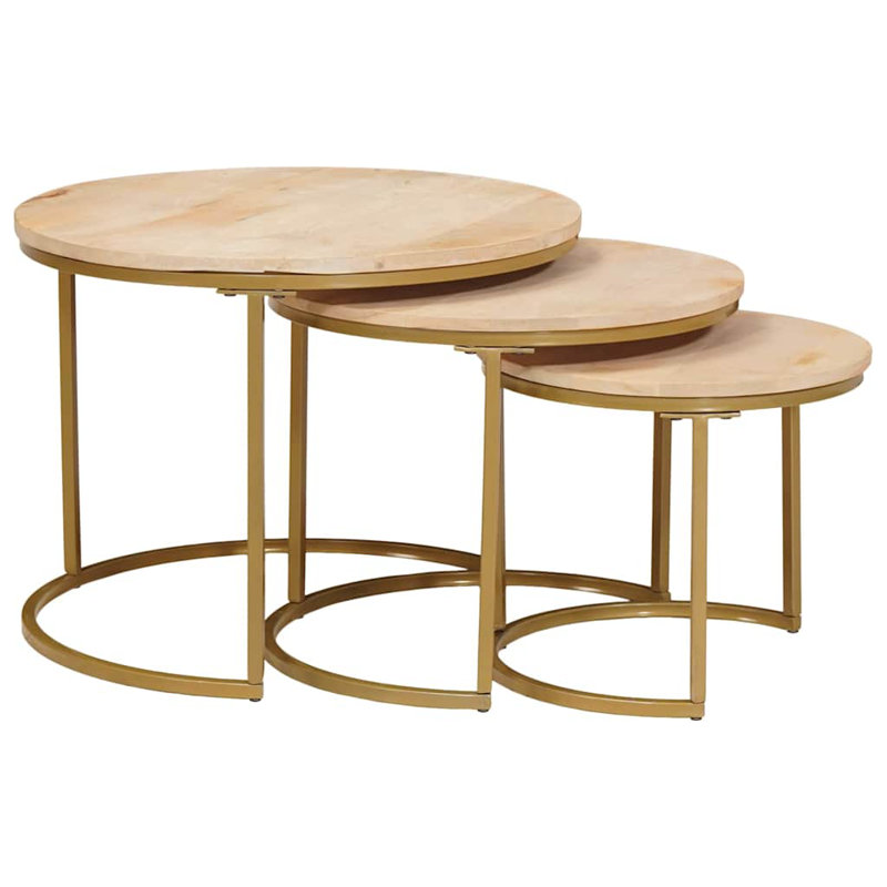 Coffee Table, 45cm. H x 60cm. L x 60cm. W, Brown, Gold