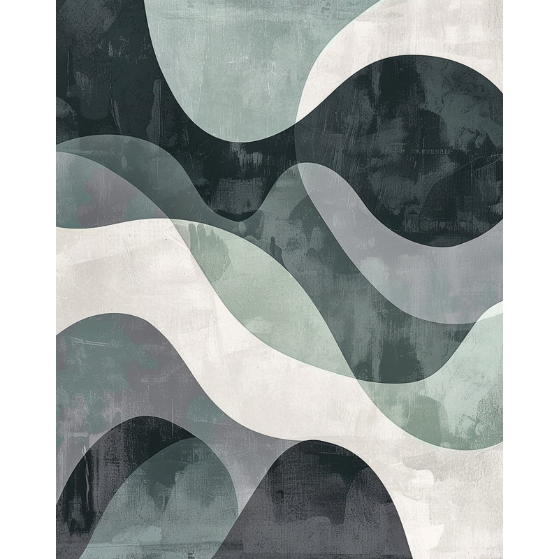 «Deep Contrast Horizon», art abstrait moderne sur toile tendue, H 24 po x l 16 po x P 1,5 po