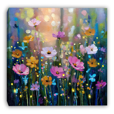Abstract Meadow Harmony Wrapped Canvas Wall Art
