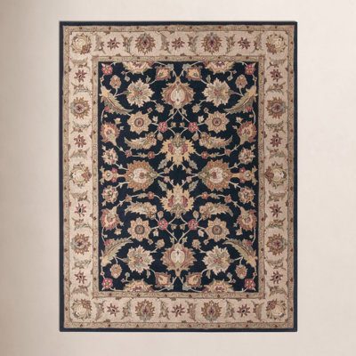 Lyndsay Ebony Sand Hand-Tufted Wool Oriental Rug